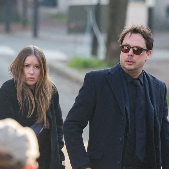 Davy Sardou - Arrivées aux obsèques de Bruno Salomone en l'église Sainte-Anne de Polangis de Joinville-le-Pont (Val-de-Marne) le 23 mars 2026. © Cyril Moreau - Dominique Jacovides / Bestimage
