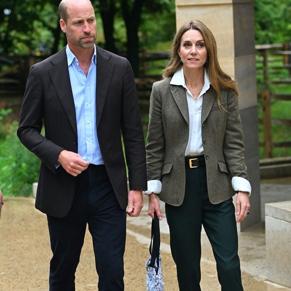 Le prince William, le prince de Galles et Kate Middleton, la princesse de Galles visitent les jardins du Musée d'histoire naturelle de Londres. ©Alpha Press