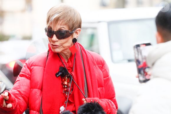 Exclusif - Isabelle Morini-Bosc - Arrivées au plateau de la dernière émission "Touche pas à mon poste" (TPMP) diffusée en direct sur C8 avant la fermeture de la chaine le 28 février, à Paris, France, le 27 février 2025. © Christophe Clovis/Bestimage