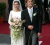 Le couple formé par Emmanuel Philibert de Savoie et Clotilde Courau s'est dit oui en Italie en 2003.

Mariage du Prince Emmanuel Philibert de Savoie et de Clotilde Courau à Rome, Italie, le 25 septembre 2003. Photo Roberto Monaldo/La Presse/Abaca