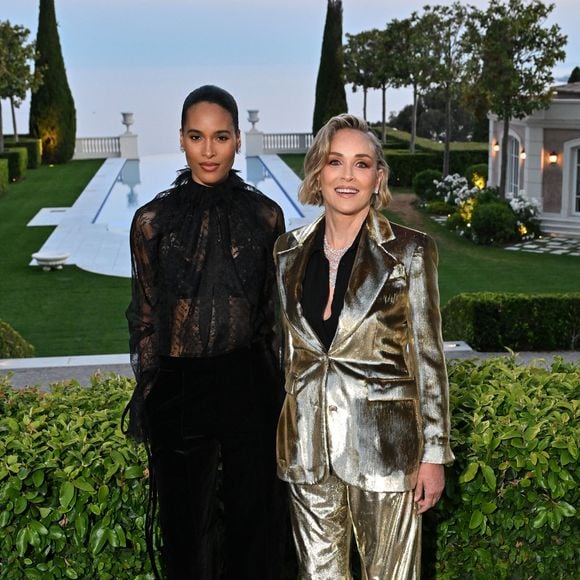 Exclusif - Sharon Stone - Dîner de charité "Knights of Charity" au Château de la Croix des Gardes à Cannes le 20 mai 2026. © Bruno Bebert / Bestimage