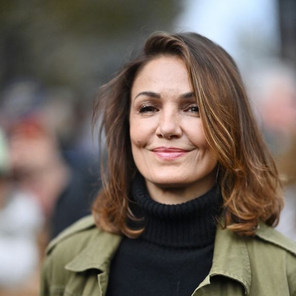 Nadia Fares participe à une marche silencieuse aux côtés de célébrités et d'artistes engagés pour la paix au Moyen-Orient, à Paris, en France, le 19 novembre 2023. Photo de Franck Castel/ABACAPRESS.COM