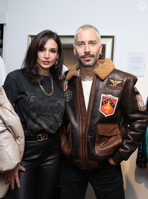 Exclusif - Jade Leboeuf et son compagnon Stéphane Rodrigues lors de la soirée 'Pop Up' de luxe durable 'Amay Snowballs' au Village Royal à Paris le 30 Novembre 2023.
© Denis Guignebourg/BestImage