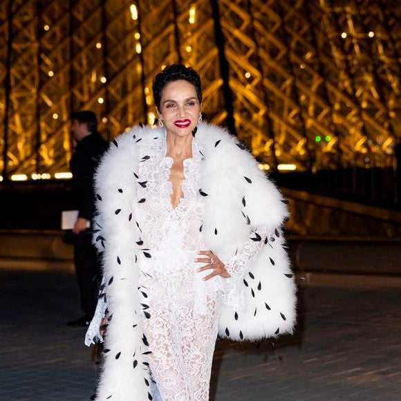 Farida Khelfa - Photo Call du « Le Grand Diner du Louvre « lors de la Fashion Week  à Paris le 5 mars 2025. © Olivier Borde /Bestimage