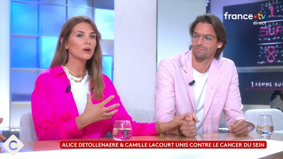 "Cette étape, on allait la passer à deux" :  Camille Lacourt soudé dans C à Vous avec Alice Detollenaere, la mère de son fils Marius
