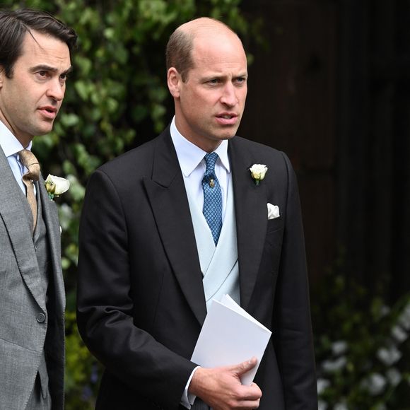 Selon la presse britannique, le prince de Galles pourrait devenir le parrain du prochain royal baby

William van Cutsem et le prince William, prince de Galles - Mariage du duc de Westminster, Hugh Grosvenor, et Olivia Henson en la cathédrale de Chester, Royaume Uni, le 7 juin 2024. © Justin Goff/GoffPhotos/Bestimage