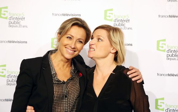 Anne-Sophie Lapix et Anne-Elisabeth Lemoine - Soirée du 20ème anniversaire de France 5 à la Cité de la mode et du design à Paris, le 27 novembre 2014.