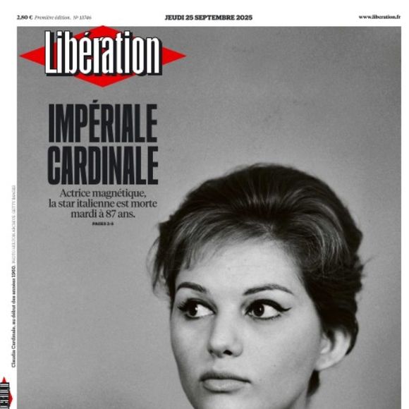 Les équipes de "Libération" mettent à l'honneur Claudia Cardinale disparue le 23 septembre 2025.
