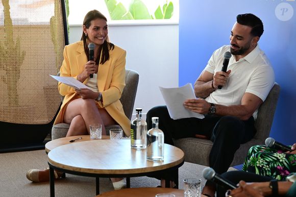 Une conférence sur le thème de la création de nouveaux horizons entre sport et divertissement avec Adil Rami, Sarah Ourahmoune, Allison Pineau et Inès Lagdiri-Nastasi au Loft Akili Mirari - Hôtel Five Seas à Cannes le mardi 19 mai 2026. © Romain Doucelin / Bestimage