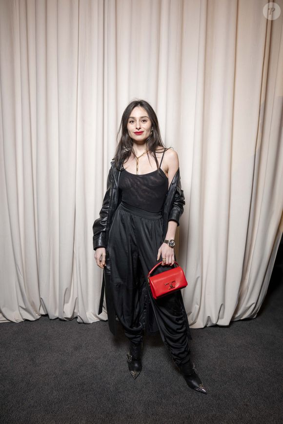 Esther Abrami au défilé Giambattista Valli au pavillon Vendôme pour la collection Haute Couture Printemps/Eté 2025 lors de la Fashion Week de Paris (PFW), France, le 27 janvier 2025. © Pierre Perusseau / Tiziano Da Silva / Bestimage