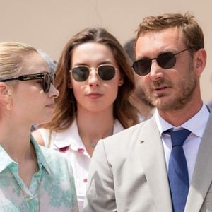 Pierre Casiraghi, Beatrice Borromeo, Princess Caroline of Hanover (La princesse Caroline de Hanovre) lors du relais de la Flamme Olympique des Jeux olympiques d'été de Paris 2024 à Monaco, le 18 juin 2024. Paris se prépare à accueillir les XXXIIIèmes Jeux Olympiques d'été, du 26 juillet au 11 août 2024. Olivier Huitel/Pool Monaco/Bestimage