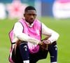 Le joueur du Paris Saint Germain, Ousmane Dembele, lors d'une séance d'entraînement à l'Allianz Arena de Munich, avant la finale de l'UEFA Champions League samedi. Date de la photo : Vendredi 30 mai 2025.  Mike Egerton/PA Wire