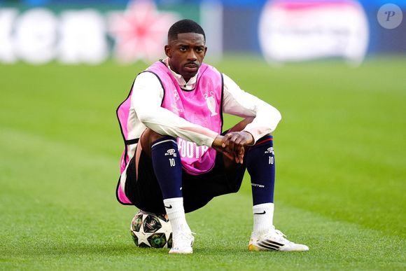 Le joueur du Paris Saint Germain, Ousmane Dembele, lors d'une séance d'entraînement à l'Allianz Arena de Munich, avant la finale de l'UEFA Champions League samedi. Date de la photo : Vendredi 30 mai 2025.  Mike Egerton/PA Wire