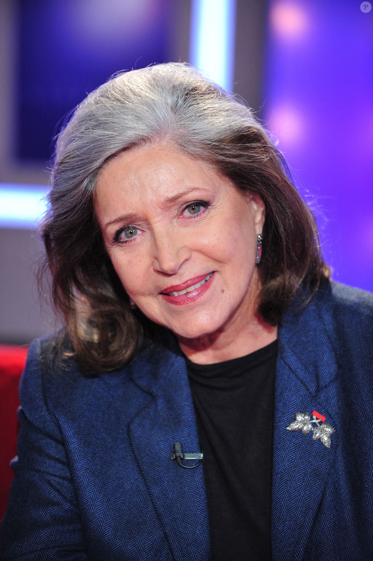 Photo : Françoise Fabian lors de l'enregistrement de 'Vie Privée Vie ...