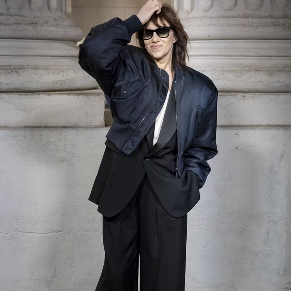 Charlotte Gainsbourg - Photocall du défilé Saint Laurent  "Collection Masculine Prêt-à-Porter Automne/Hiver 2025-2026" lors de la Fashion Week de Paris (PFW) le 28 janvier 2025 © Olivier Borde /Bestimage