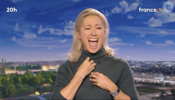 Journal télévisé de Anne-Sophie Lapix sur France 2.

Photo : Capture d'écran France TV / Bestimage