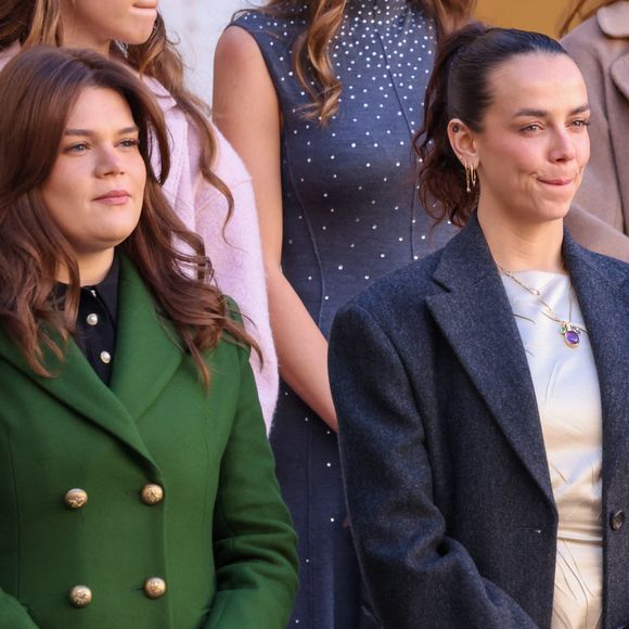 Camille Gottlieb, Pauline Ducruet dans la cour du palais princier le jour de la fête nationale de Monaco le 19 novembre 2024.

© Jean-Charles Vinaj / Pool Monaco / Bestimage