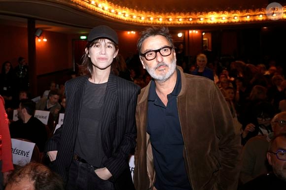 Charlotte Gainsbourg et son compagnon Yvan Attal - Soirée de mobilisation "L'Europe contre l'antisémitisme" au théâtre Antoine à Paris le 3 juin 2024. © Cédric Perrin/Bestimage