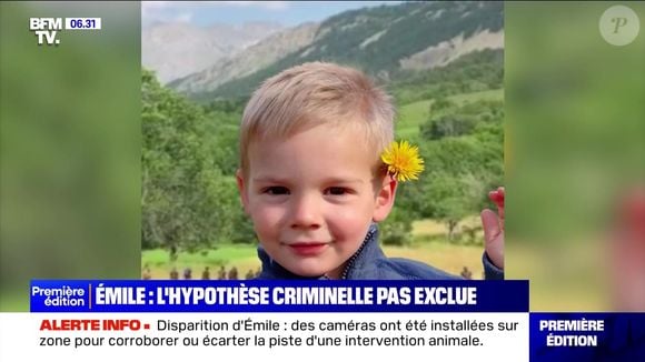 Emile Soleil, petit garçon de 2 ans et demi qui a disparu dans le Haut-Vernet il y a un an - Capture d'écran de BFMTV