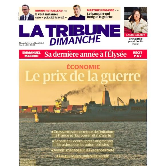 La Tribune Dimanche, couverture du 3 mai 2026