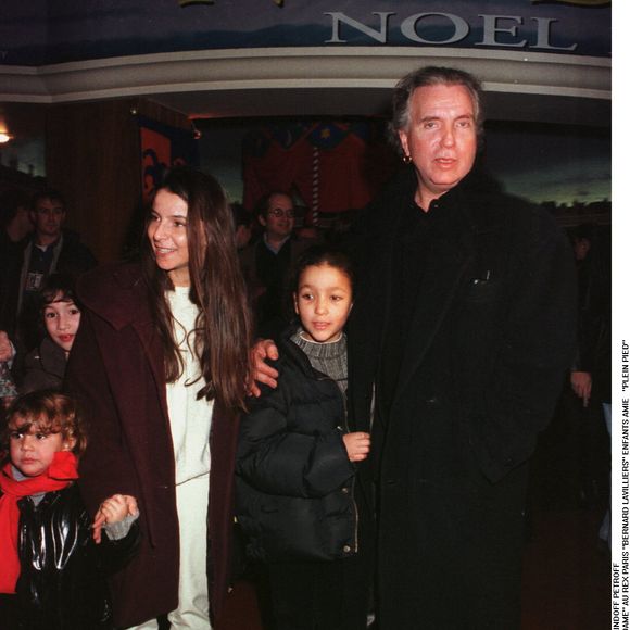 Bernard Lavilliers et ses filles à Paris en 1996. ©Bestimage