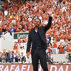 Hommage à Rafael Nadal lors des Internationaux de France de Tennis de Roland Garros 2025, sur le court Philippe-Chatrier au Complexe Roland-Garros à Paris, France, le 25 mai 2025. © Corinne Dubreuil/Pool FFT/Bestimage