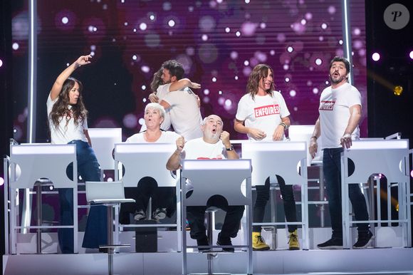 Exclusif - Amel Bent, Laure Pester (Lorie), Mimie Mathy, Gérard Jugnot, Zazie, Claudio Capéo, Patrick Fiori - Enregistrement de l'émission "Les enfoirés jouent le jeu", qui sera diffusée le 30 novembre en prime time sur TF1. Le 18 novembre 2019 Cyril Moreau / Bestimage