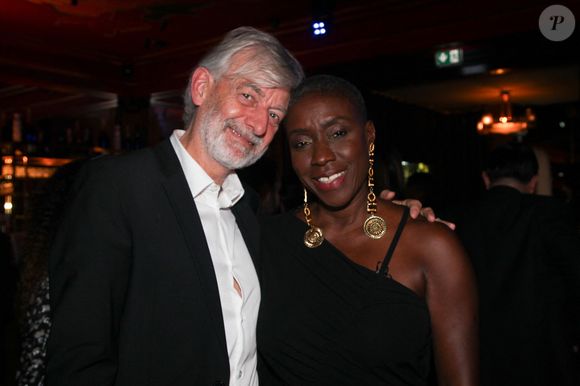 Exclusif - Gilles Verdez et sa femme Fatou - Personnalités à la soirée French Cancan au restaurant Le Bœuf sur le Toit à Paris le 12 octobre 2025.

© Philippe Baldini / Bestimage