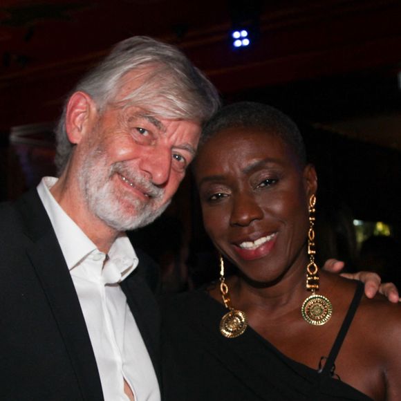 Exclusif - Gilles Verdez et sa femme Fatou - Personnalités à la soirée French Cancan au restaurant Le Bœuf sur le Toit à Paris le 12 octobre 2025.

© Philippe Baldini / Bestimage