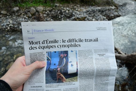 Illustrations au Vernet dans les Alpes-de-Haute-Provence dans le cadre de la disparition du petit Emile en juillet 2023 dont une partie des ossements ont été retrouvés. Le 4 avril 2024.