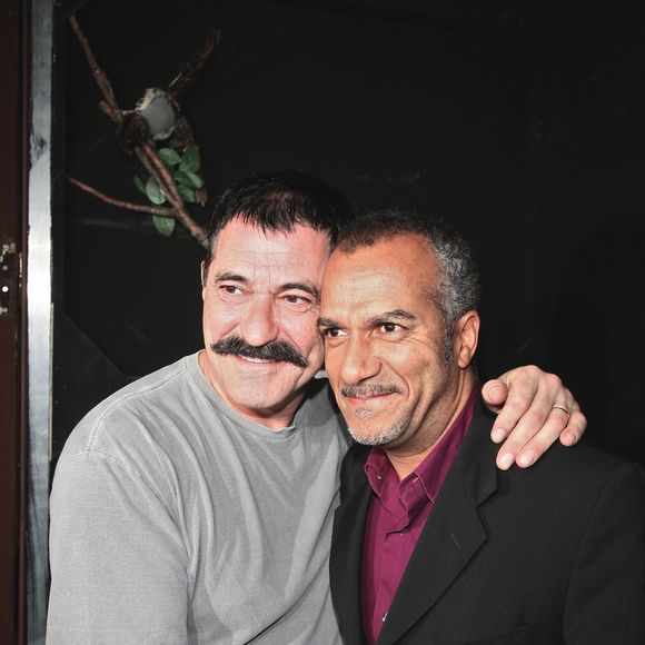 Jean-Marie Bigard et Pascal Légitimus assistent à l'avant-première de Jean-Marie Bigard au théâtre Hébertot à Paris, France, le 20 octobre 2008. Photo Denis Guignebourg/ABACAPRESS.COM