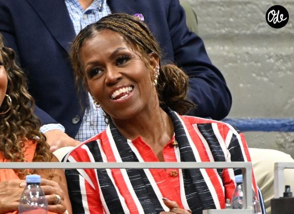 Michelle Obama pendant l'US Open à the USTA Billie Jean King National Tennis Center le 10 septembre 2026 à Flushing Queens. © mpi04/MediaPunch/Action Press/Bestimage