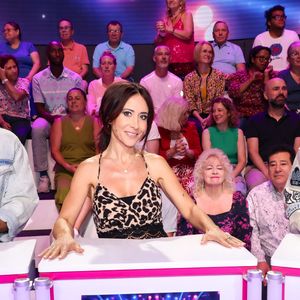 Fabienne Carat lors de l'enregistrement de l’émission "On Connait La Chanson Céline Dion", présentée par L.Boccolini et diffusée le 1er septembre sur W9, à Paris, France, le 2 juillet 2026. © Jack Tribeca/Bestimage