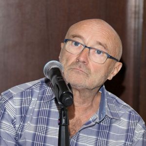 Orianne Collins et Phil Collins lors de la conférence de presse Little Dreams à Miami Beach, Floride, USA le 26 février 2016. Photo DDP USA/ABACAPRESS.COM