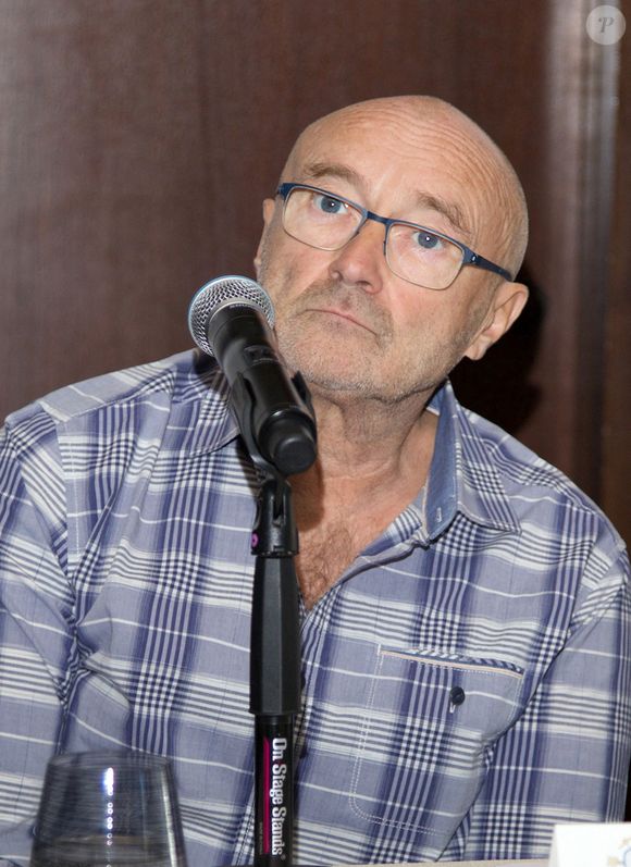 Orianne Collins et Phil Collins lors de la conférence de presse Little Dreams à Miami Beach, Floride, USA le 26 février 2016. Photo DDP USA/ABACAPRESS.COM