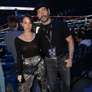 Jade Leboeuf et son compagnon Stéphane Rodrigues lors du gala de boxe Univent à l'AccorHotels Arena de Paris pour le championnat du monde WBA le 15 novembre 2019.

© Veeren / Bestimage