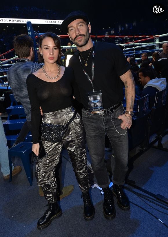 Jade Leboeuf et son compagnon Stéphane Rodrigues lors du gala de boxe Univent à l'AccorHotels Arena de Paris pour le championnat du monde WBA le 15 novembre 2019.

© Veeren / Bestimage