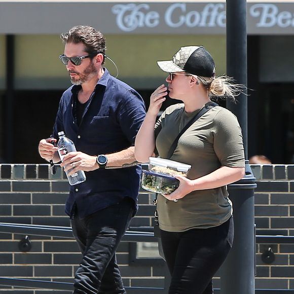 Exclusif - Kelly Clarkson et son ex-mari Brandon Blackstock se rendent dans un studio d'enregistrement à Hollywood le 30 juillet 2018.
Crédit : Coleman-Rayner / Bestimage