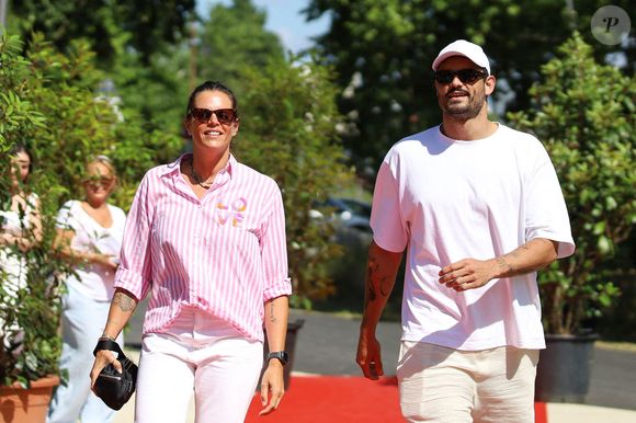 Laure Manaudou et son frère Florent Manaudou arrivent à l'inauguration du Centre aquatique olympique Laure et Florent Manaudou à Colombes, près de Paris, France, le 28 juin 2025. Photo par Ameer Alhalbi/ABACAPRESS.COM