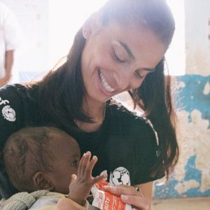 Tatiana Silva est en mission pour l'Unicef dans le sud de Madagascar en Avril 2023. © Arnaud Juherian / Unicef via Bestimage