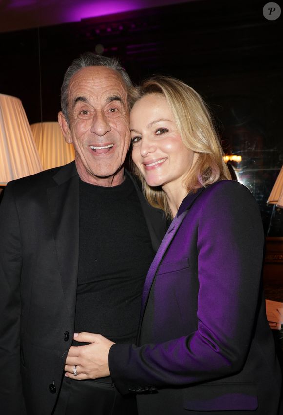 Exclusif - Thierry Ardisson et sa femme Audrey Crespo-Mara - Défilé rétrospectif Nathalie Garçon à l'occasion de ses 35 ans de sa marque lors d'une closing party à l'hôtel Raphael à Paris le 19 novembre 2024. © Coadic Guirec/Bestimage