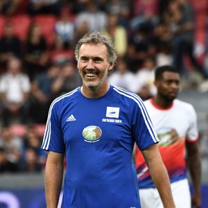 Laurent Blanc - Les champions du monde de 98 ont défié les rugbymen du Stade toulousain lors d'une rencontre caritative pour l’association de Pascal Olmeta "Un sourire, un espoir pour la vie" sur la pelouse du stade Ernest Wallon à Toulouse, France, le 10 juillet 2017. © Agence/Bestimage