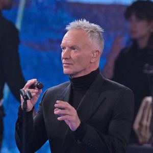 Le chanteur Sting est l'invité de l'émission Che tempo che fa à Milan le 8 décembre 2024. © SGP / BESTIMAGE