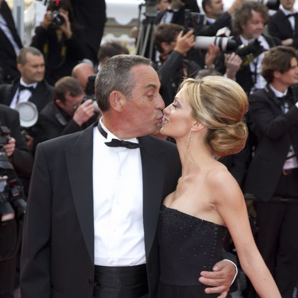Thierry Ardisson et sa compagne Audrey Crespo-Mara a la premiere du film "Lawless" lors du 65eme festival de cannes le 19 mai 2012.