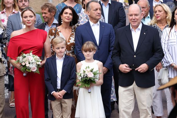 No Tabloïds - Traditionnel Pique Nique des Monégasques "U Cavagnetu" dans le Parc princesse Antoinette, en présence du prince Albert II de Monaco et de la princesse Charlene accompagnés par leurs enfants le prince Jacques de Monaco, marquis des Baux, et La princesse Gabriella de Monaco, comtesse de Carladès, à Monaco, le 7 septembre 2024. © Jean-Charles Vinaj/Pool Monaco/Bestimage