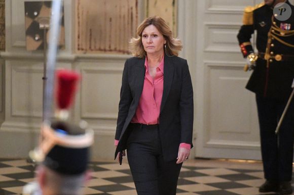 Yael Braun Pivet lors de la séance de questions au Premier ministre à l'Assemblée nationale à Paris, France, le 17 décembre 2024. Photo by Lionel Urman/ABACAPRESS.COM