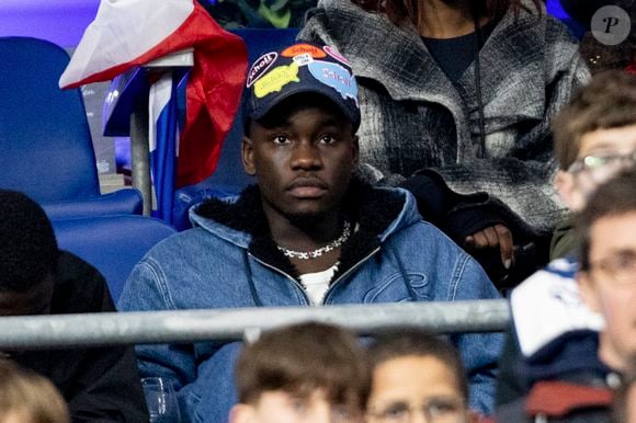 Jungeli (danse avec les stars 2025) - Célébrités dans les tribunes du quart de finale de la Ligue des Nations de l'UEFA 2025 "France - Croatie (2-0 / tab 5-4)" au Stade de France à Saint-Denis le 23 mars 2025. © Cyril Moreau/Bestimage