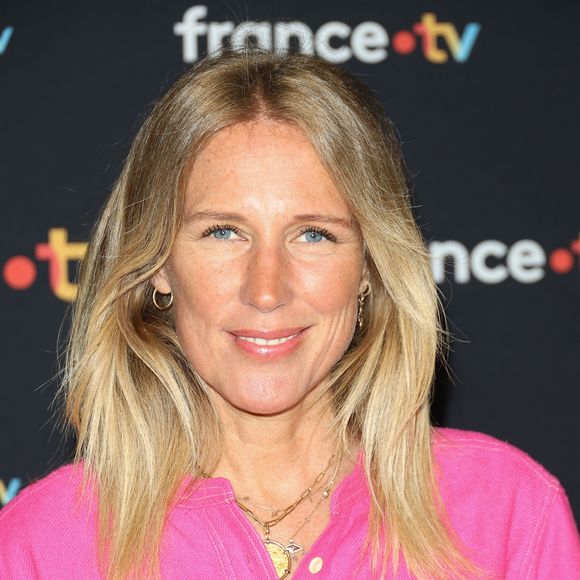 Agathe Lecaron au photocall pour la conférence de presse de rentrée de France TV à la Grande Halle de la Villette à Paris, le 11 juillet 2023. 

© Coadic Guirec/Bestimage