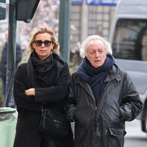 Didier Barbelivien et sa femme Laure - Obsèques de Päl Sarkozy de Nagy Bocsa, le père de Nicolas Sarkozy, en l'église Saint-Jean Baptiste à Neuilly sur Seine le 9 mars 2023.

© Dominique Jacovides / Bestimage