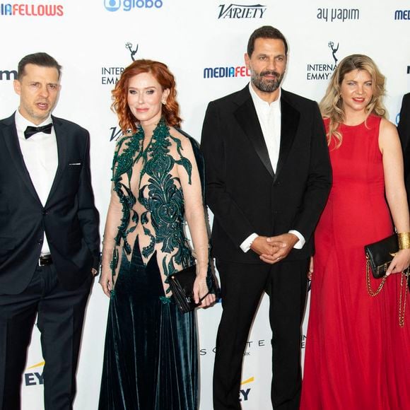 Mona Achache, Audrey Fleurot, Mehdi Nebbou et Alice Cheegaray Breugnot à la soirée 'HPI'. Photo par Action Press / Bestimage